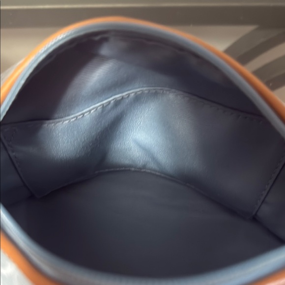 Coach Gray and Tan Shoulder Bag with Geometric Pattern - Picture 3 of 3